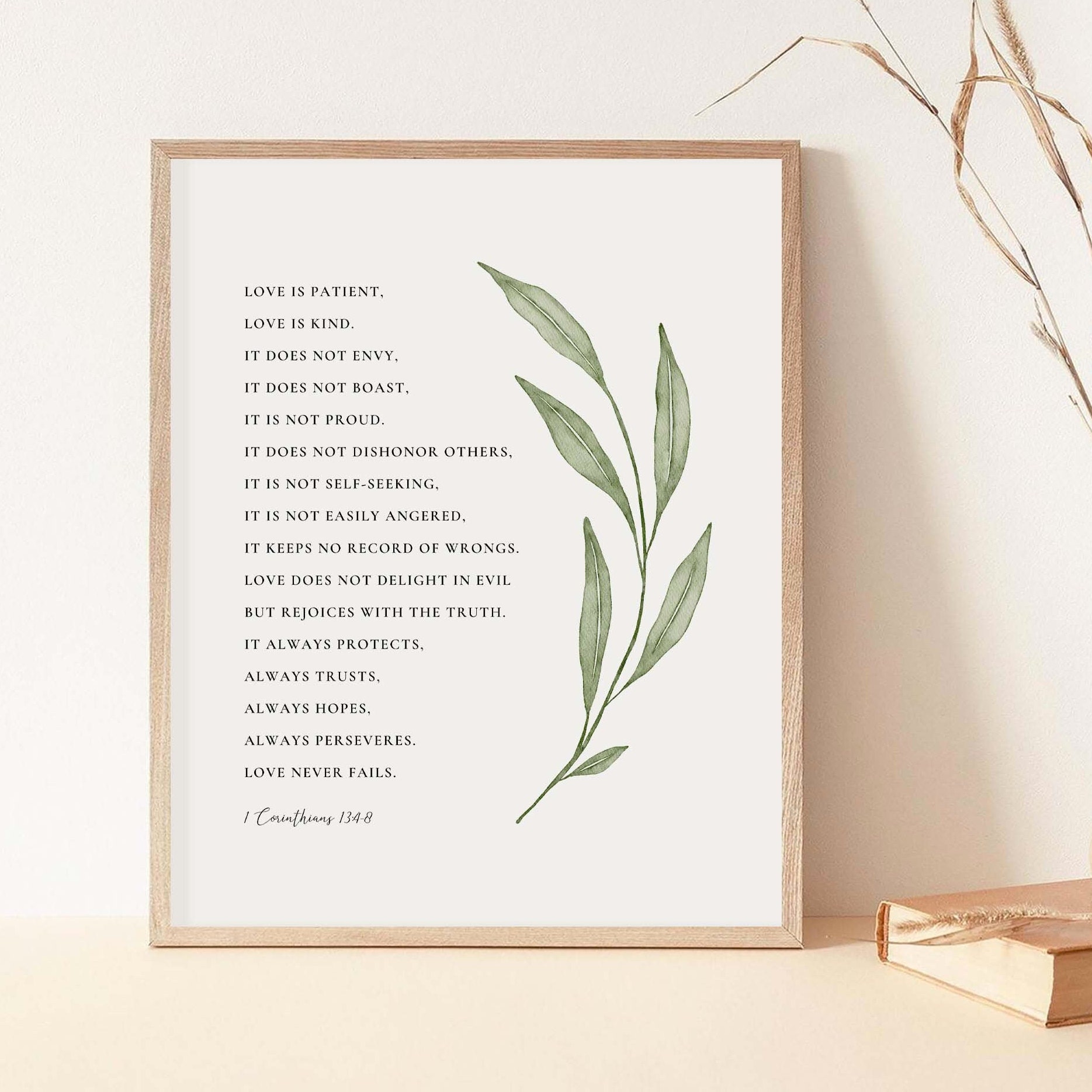 1 Corinthians 13:4-8 Love is Patient Love is Kind Bible Verse - Etsy