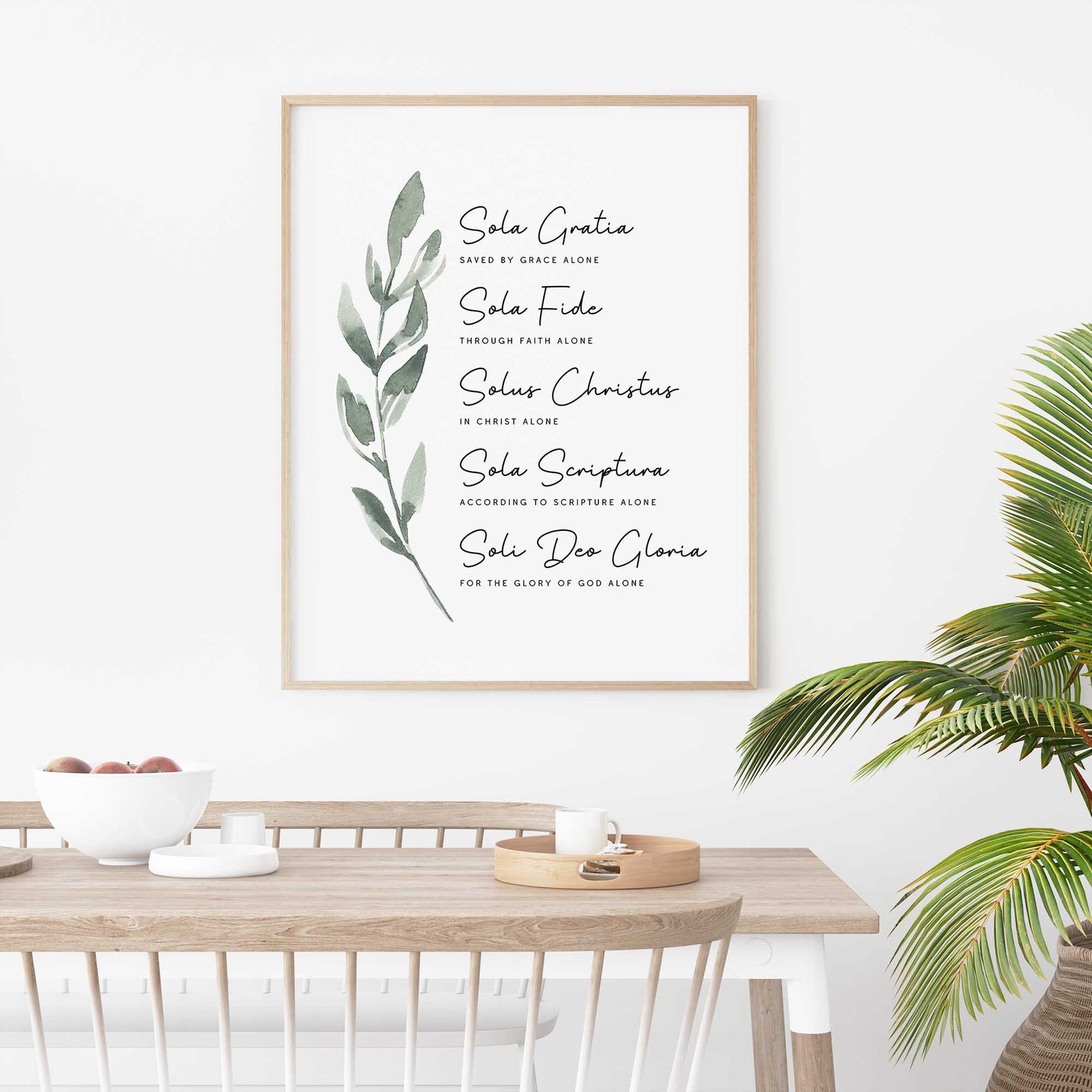 The Five Solas Printable 5 Solas Wall Art Christian Home - Etsy