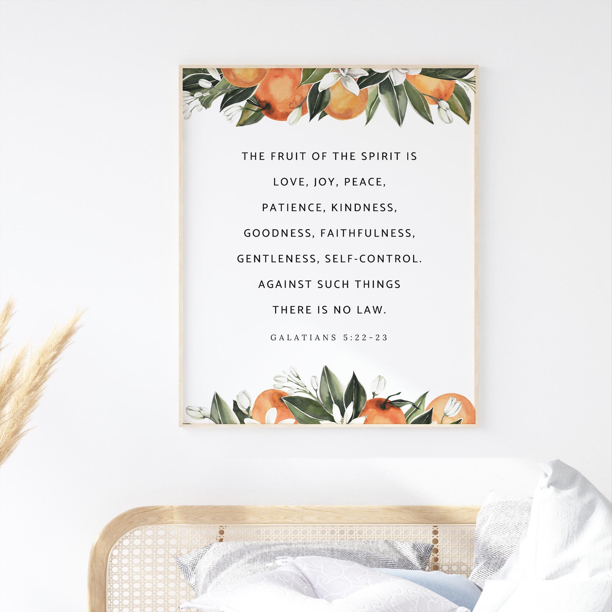 Fruit of the Spirit Printable, Galatians 5 22 Scripture Wall Art Print ...