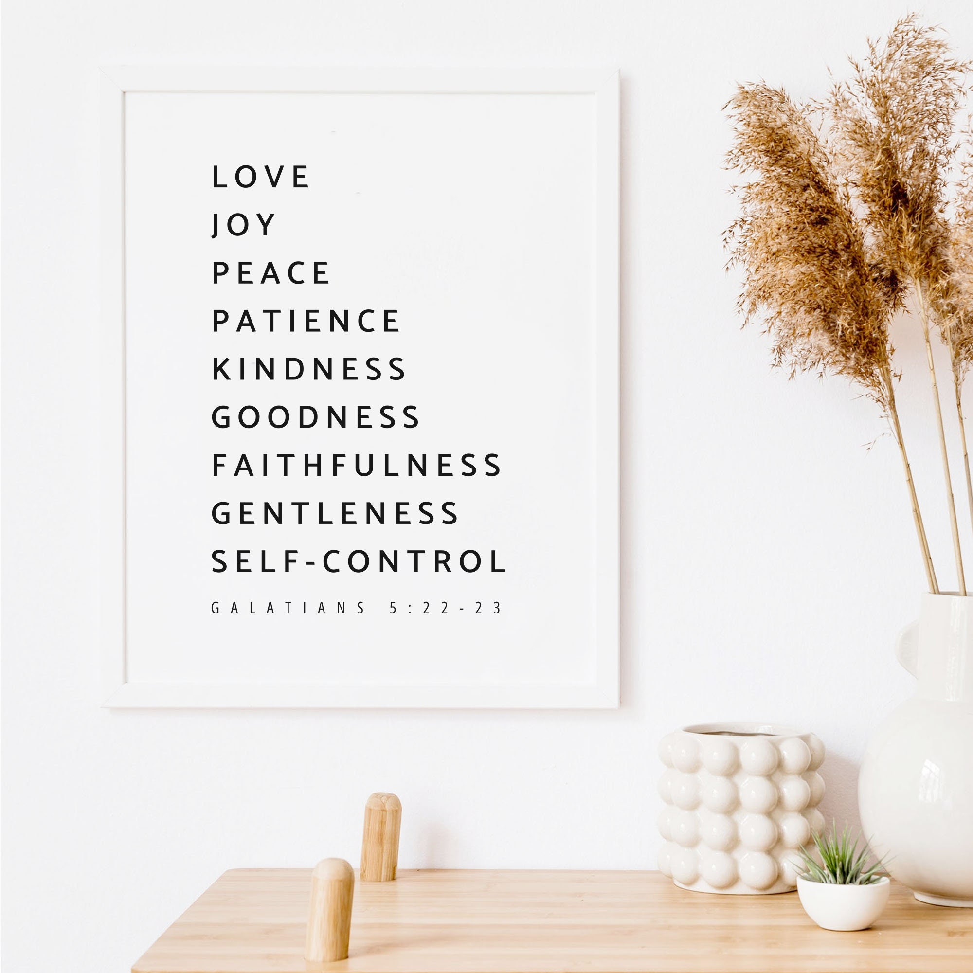 Fruit of the Spirit Printable, Galatians 5 22 23 Scripture Wall Art ...