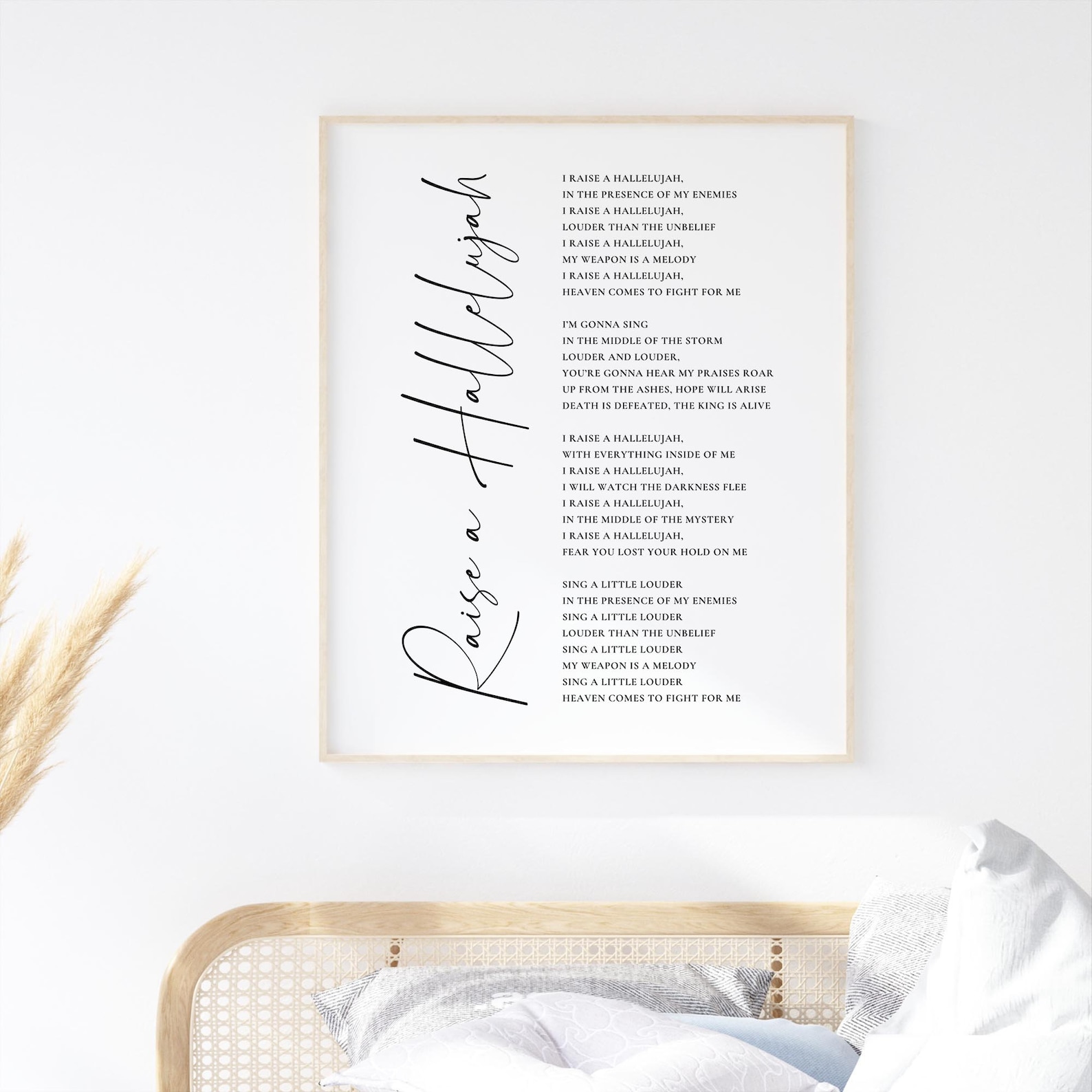 Raise a Hallelujah Worship Lyrics Wall Art Print Bethel Music - Etsy