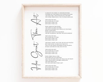 How Thou Art Hymn Print, Christian Wall Art (Digital Download)