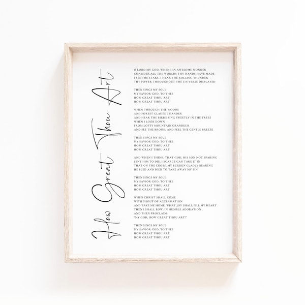 How Great Thou Art - Etsy