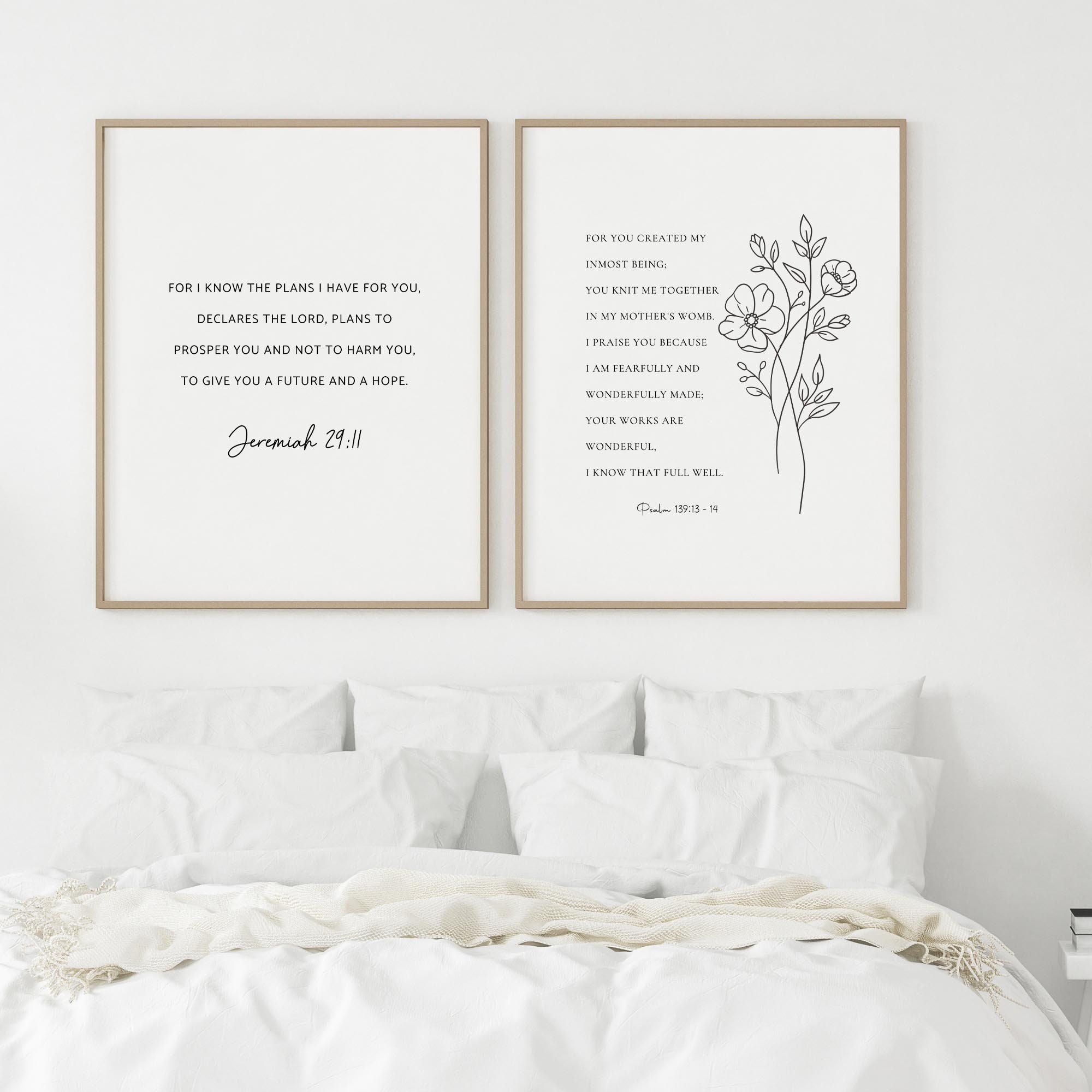 Jeremiah 29:11 Wall Art, Bible Verse Wall Art, Minimal Scripture Print ...