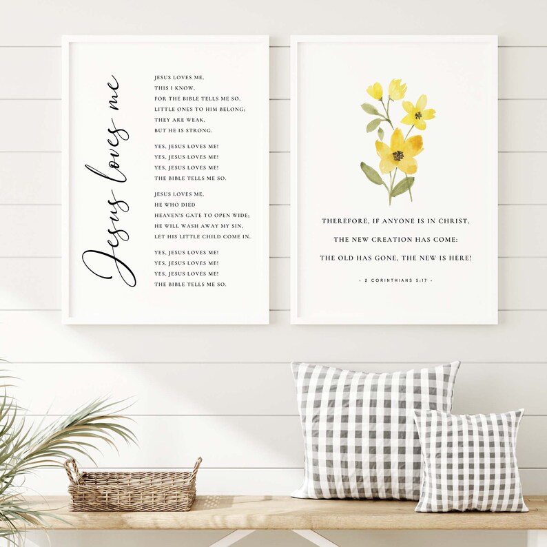 2 Corinthians 5:17 the New Creation Bible Verse Print Floral - Etsy