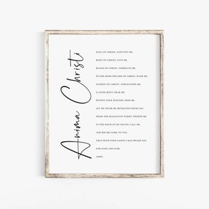 Anima Christi Seele Christi Katholisches Gebet WandKunst Bibel Vers Druck christliche Schrift Poster, Digitaler Download