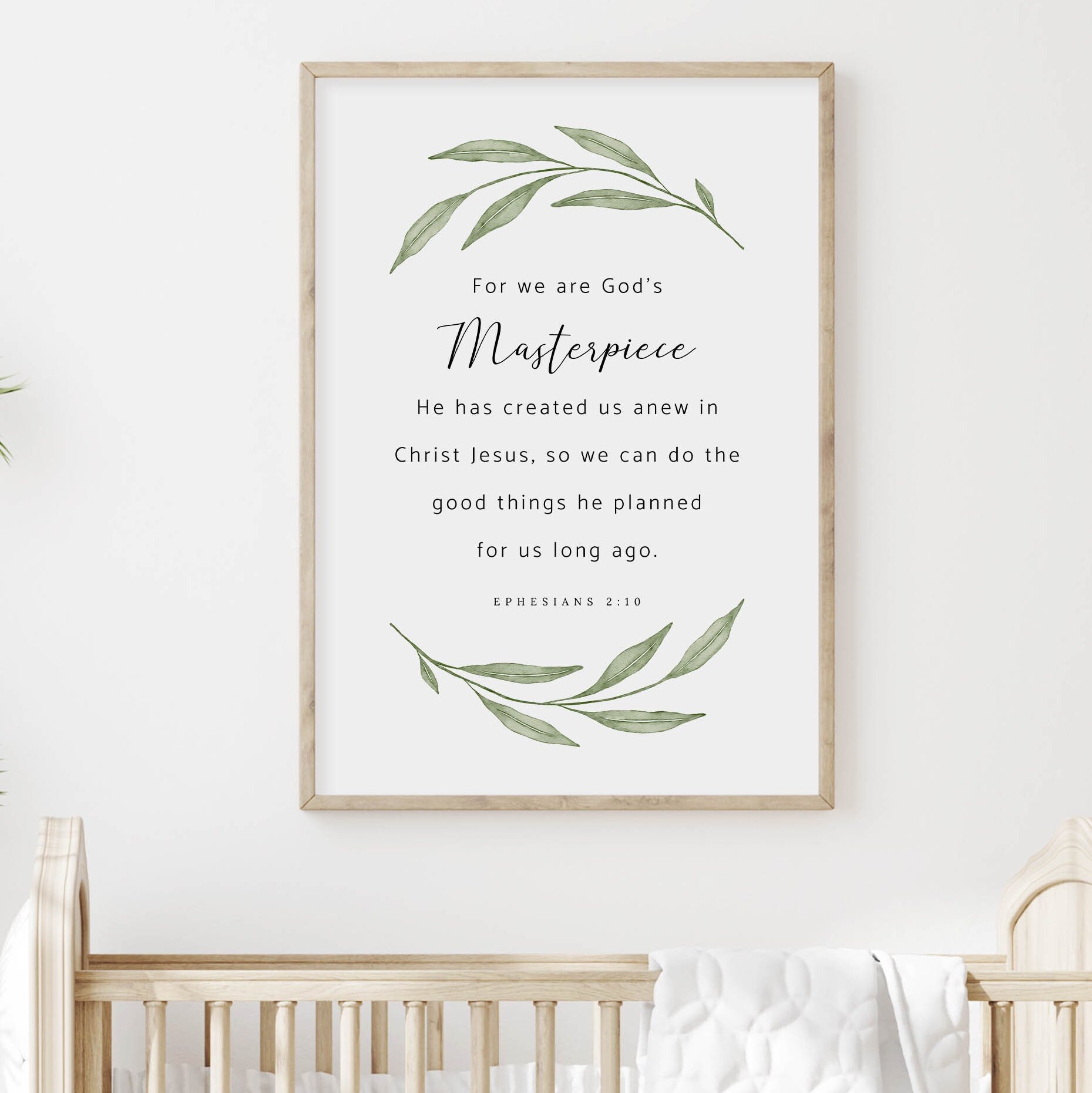 Ephesians 210 We Are God's Masterpiece Bible Verse Wall Etsy
