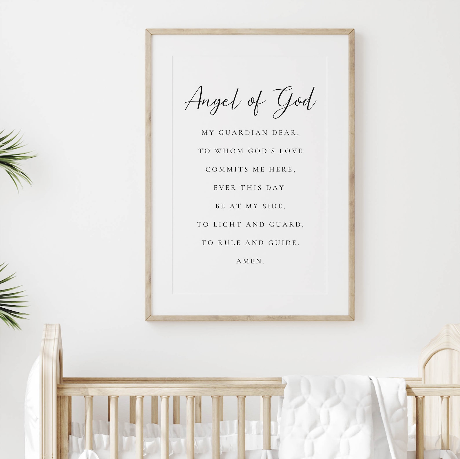 Angel of God My Guardian Dear Prayer Wall Art Print Guardian Etsy