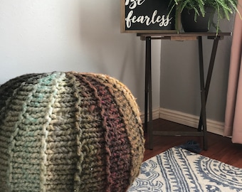 First Piece of Furniture Pouf Knit Pattern