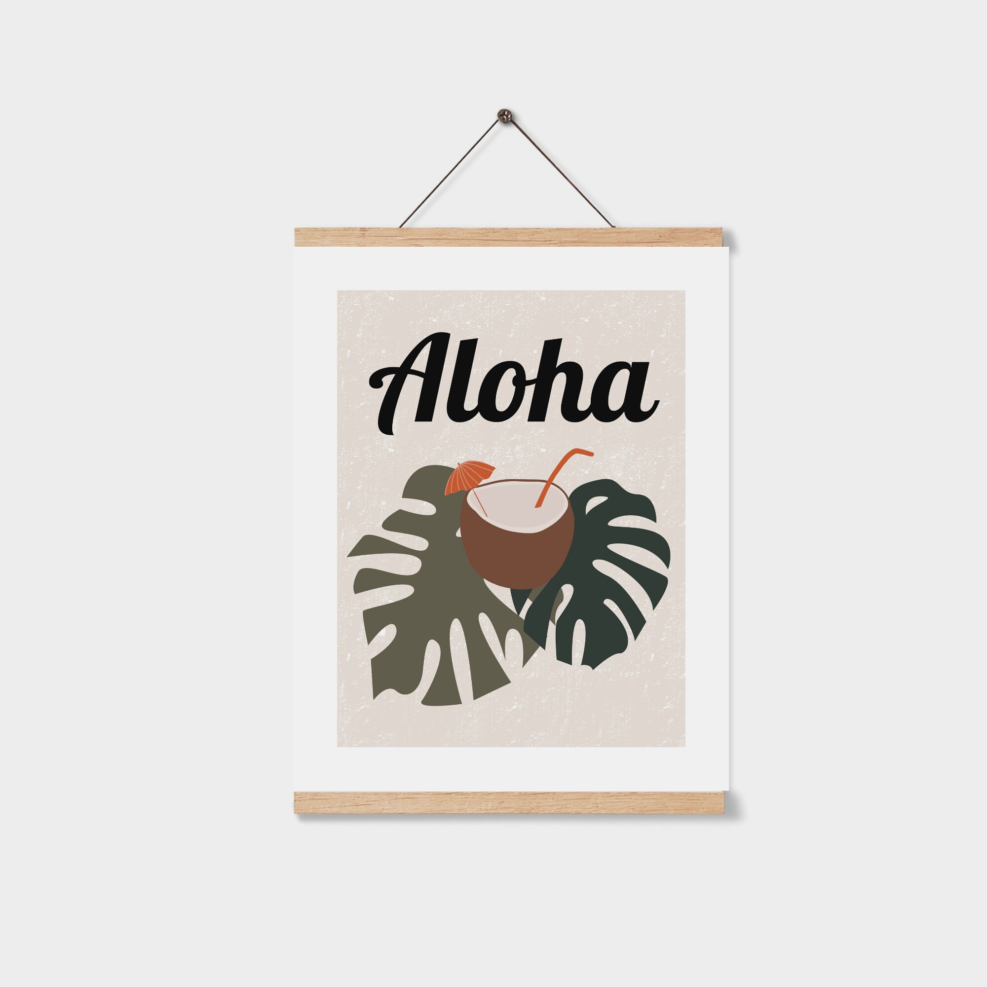 ALOHA Printable Art Hawaii Print Inspirational Wall Art | Etsy
