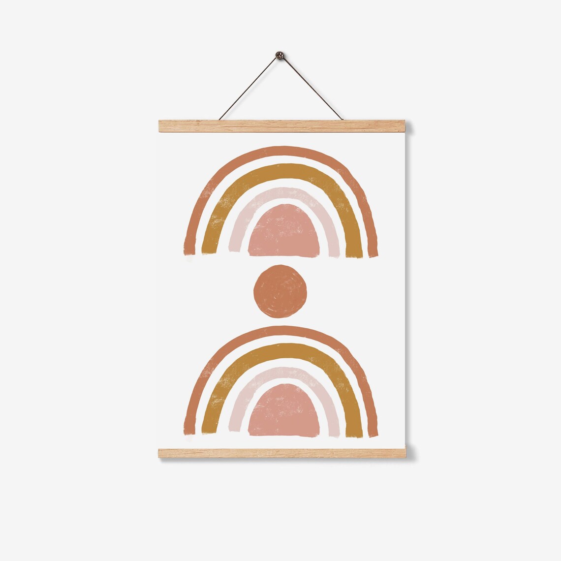 Boho Rainbow Printable Wall Art Digital Print Neutral Wall Art Etsy