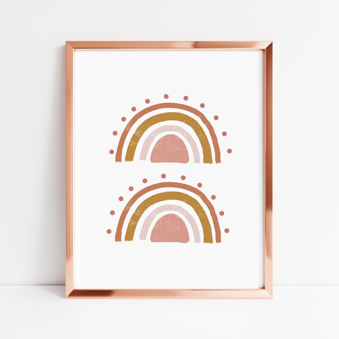 Boho Rainbow Printable Wall Art Digital Print Neutral Wall Art Etsy