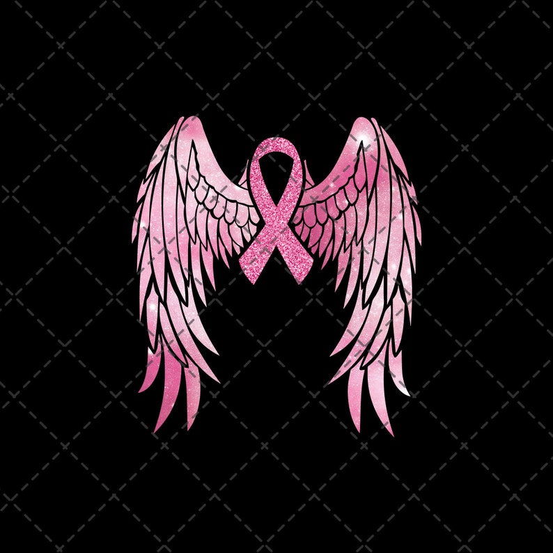 Pink Angel Wings png Breast Cancer Awareness png Pink Ribbon | Etsy