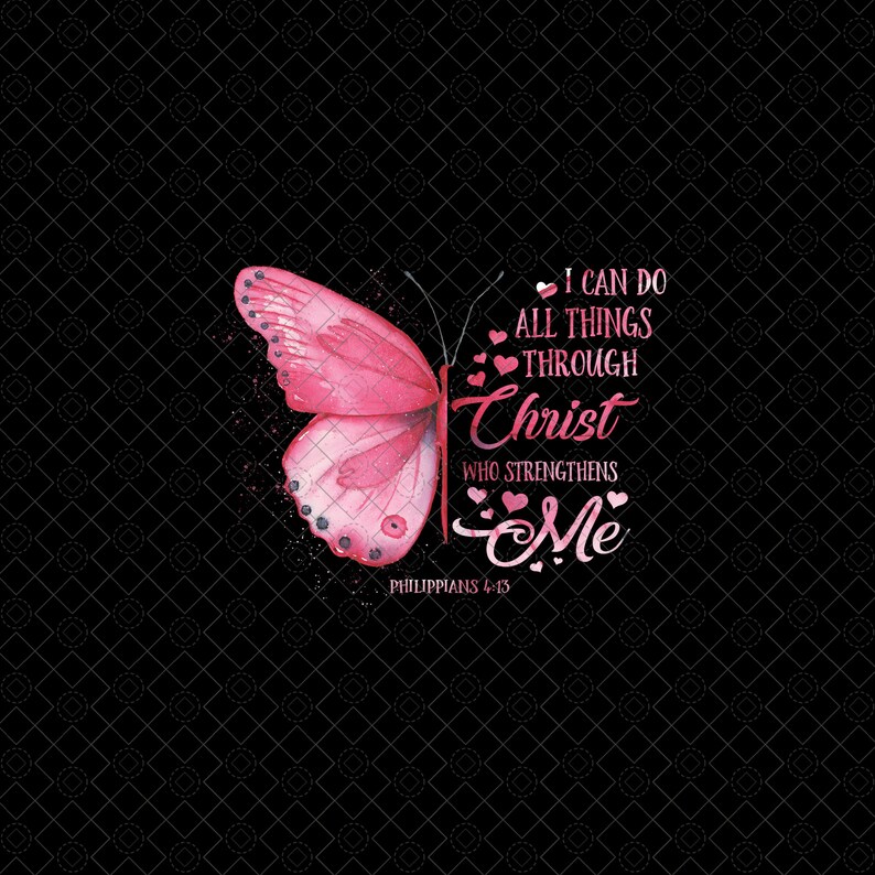 I Can Do All Things Through Christ Who Strengthens Me Breast Etsy