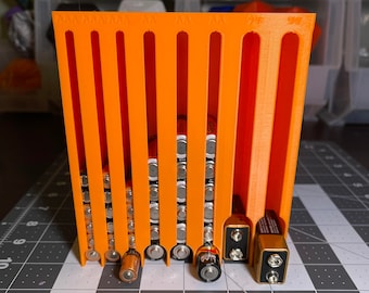 3D Printed AA, AAA & 9V Battery Holder and Dispenser