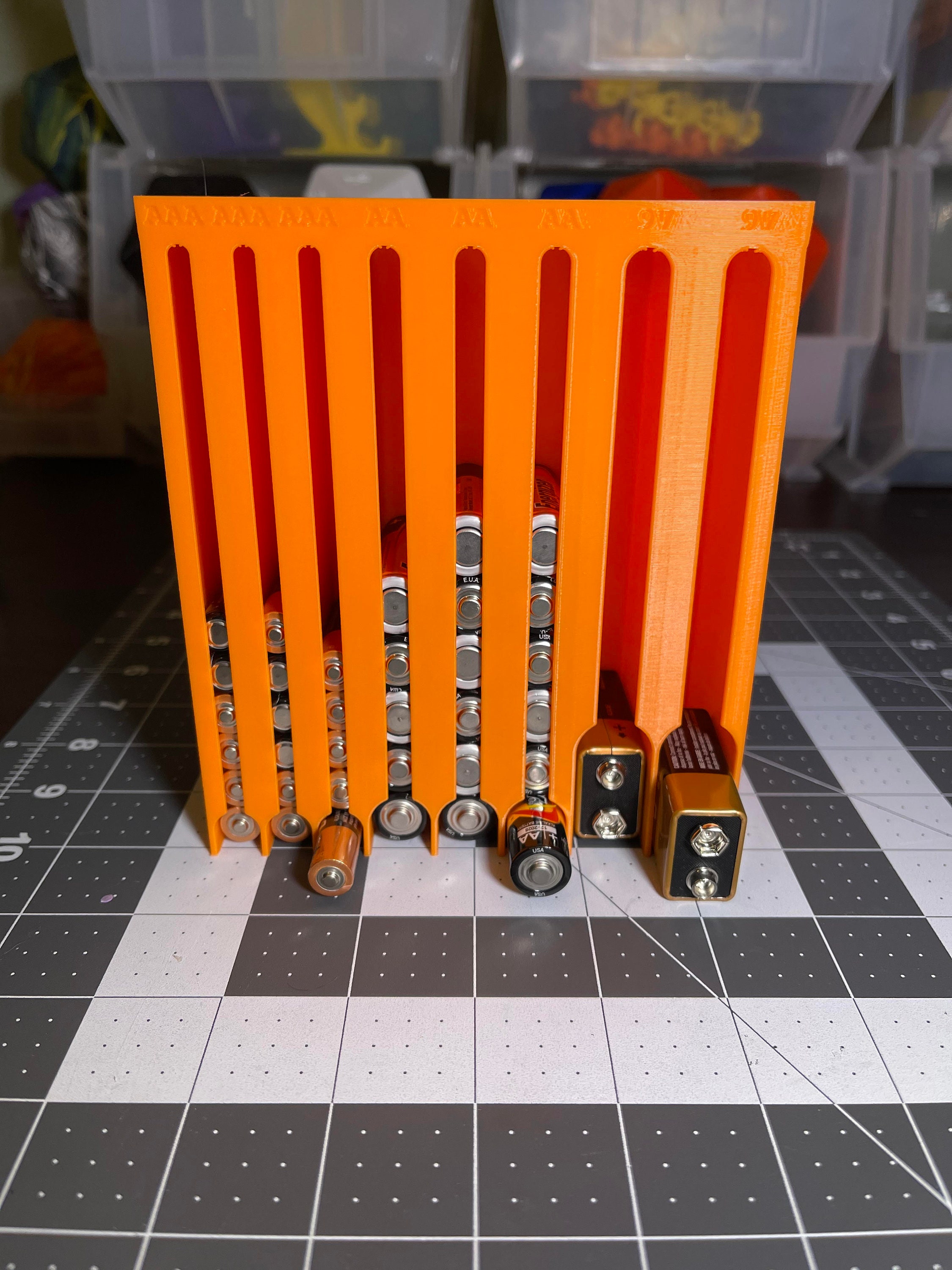 3D Printed AA AAA & 9V Battery Holder and Dispenser Etsy