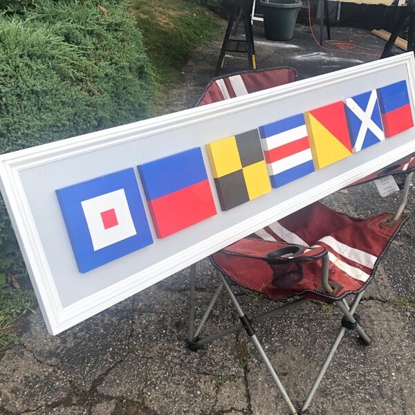 Nautical Flag Sign Etsy