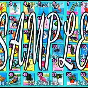 Juego de lotería personalizado - 1-54 Última carta en pie "Descarga digital"