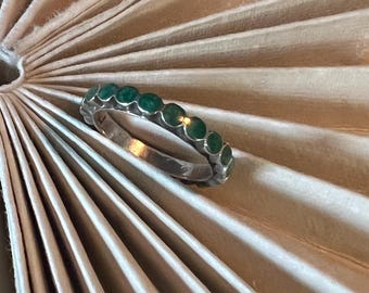 Handmade Vintage Turquoise and Silver Ring