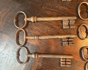 Antique French Skeleton Door Keys