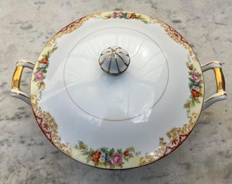 Vintage Noriaki Covered Serving Dish 1940
