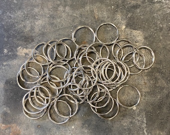 Bulk Keyring Split Ring Finding 30mm Stainless Steel Silver Tone Bulk pack of 50