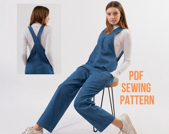 LAUREN - Easy Dungarees - PDF Sewing Pattern