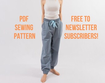 MILLIE - Joggers - PDF Sewing Pattern - FREE when you subscribe to my newsletter