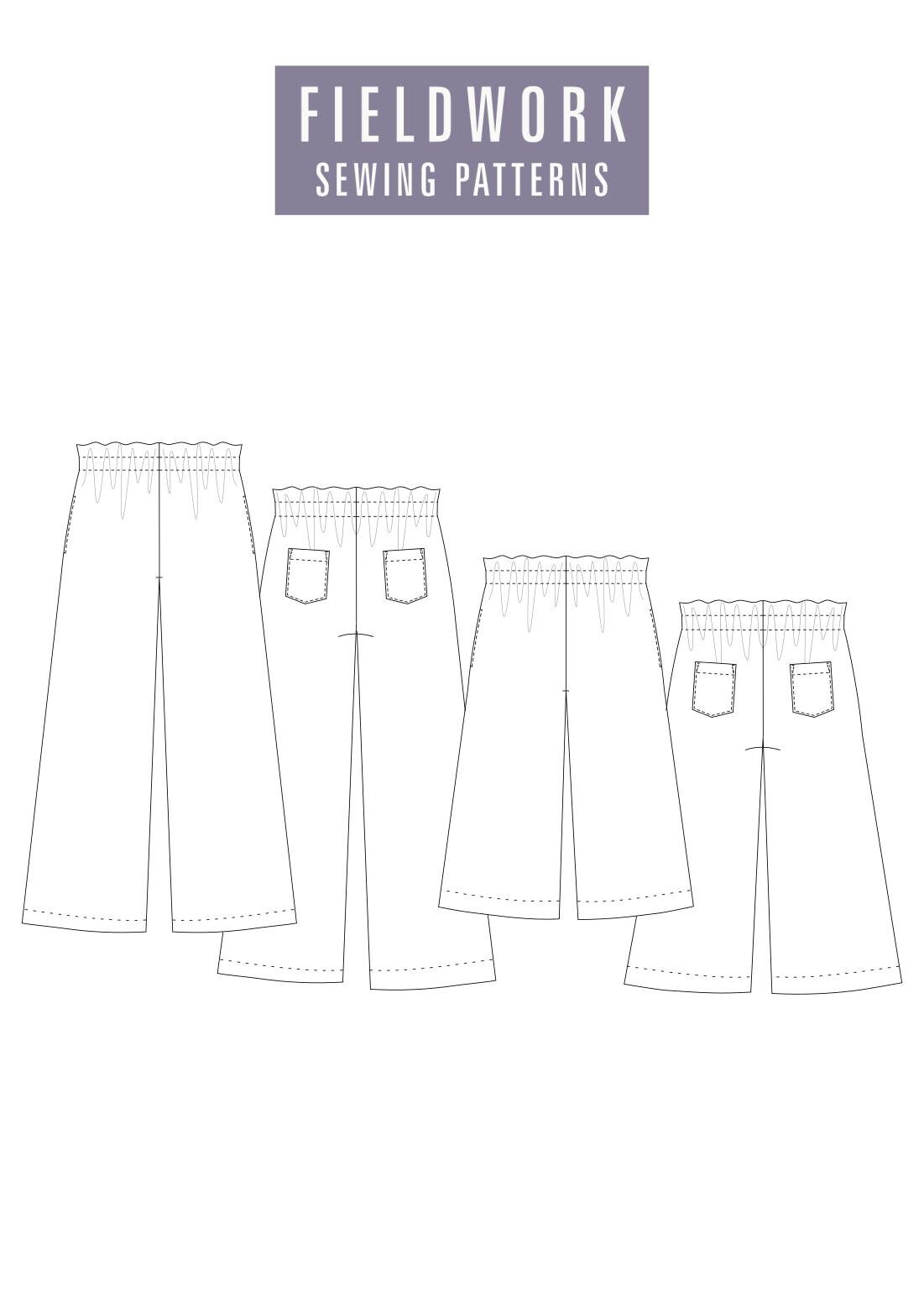 GEORGIE Paper Bag Waist Trouser PDF Sewing Pattern - Etsy