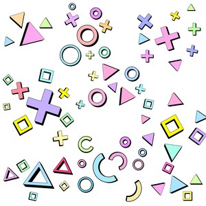 Retro party 80s-90s style Clipart memphis comic pop art PNG
