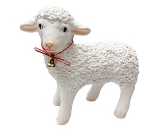 2Pacs/set Ceramic Handmade Goat Sheep Lamb Figurine Statue Art Craft Decor S3 