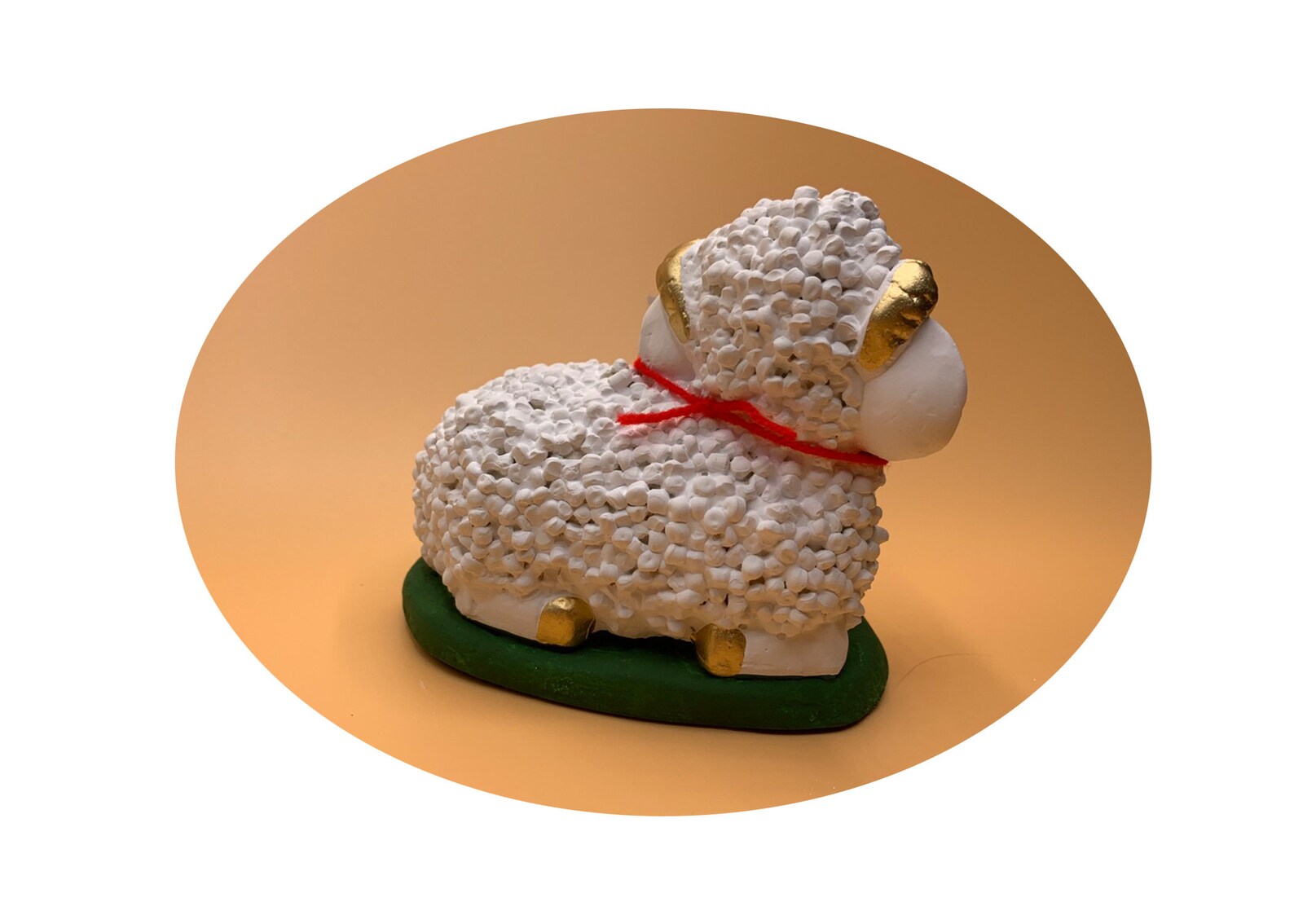 EASTER LAMB Figurine Decor With Flag and Colorful Polish Palm Etsy UK