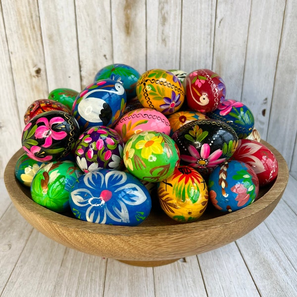Wooden Easter Eggs Etsy
