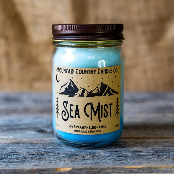 Sea Mist Scented Candle | Hand Poured | 12oz