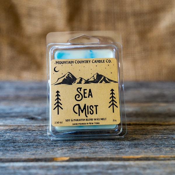 Sea Mist Scented Wax Melt | Hand Poured | 2.5 oz