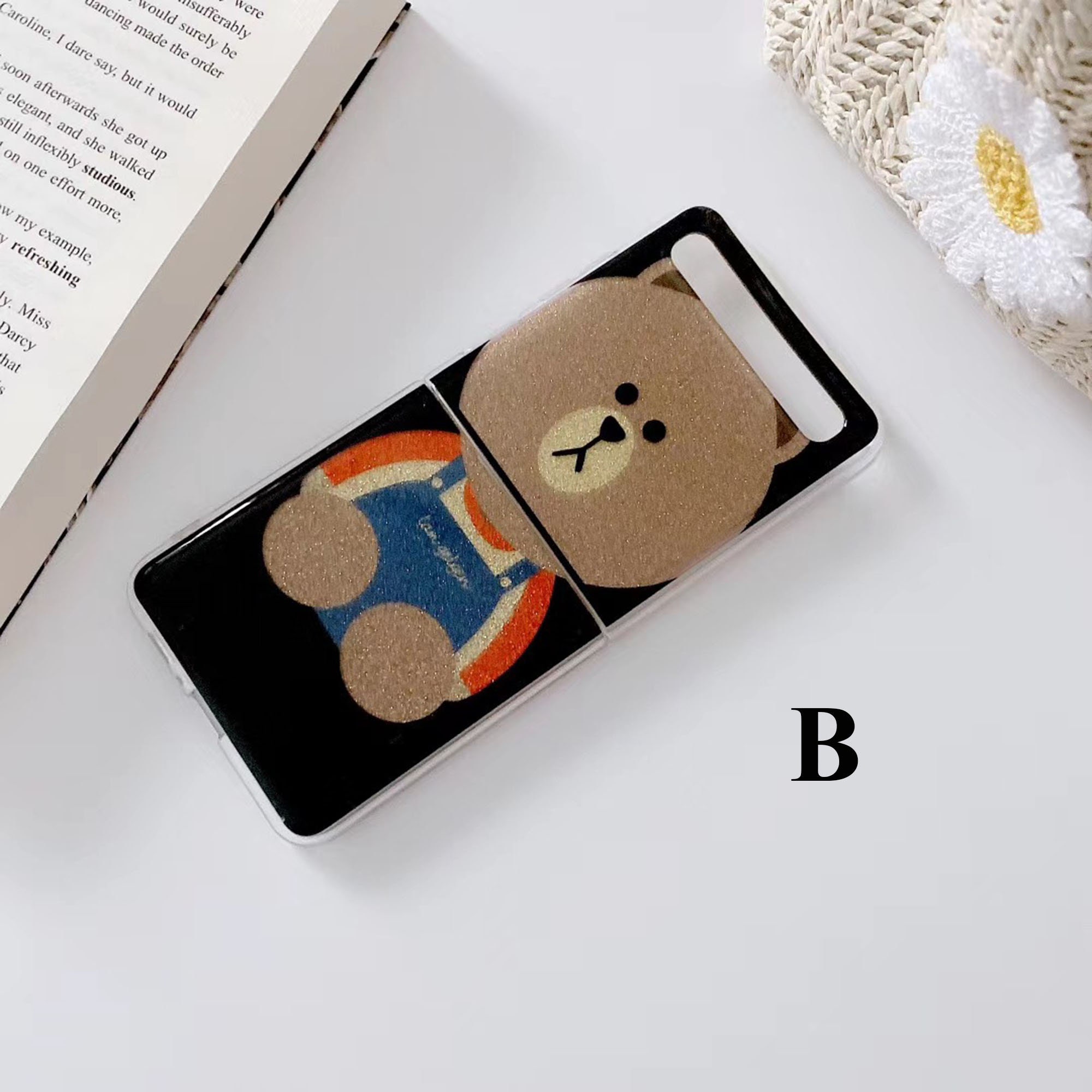 Cartoon Bear Samsung Galaxy Z Flip Case Soft Silicone Phone Etsy