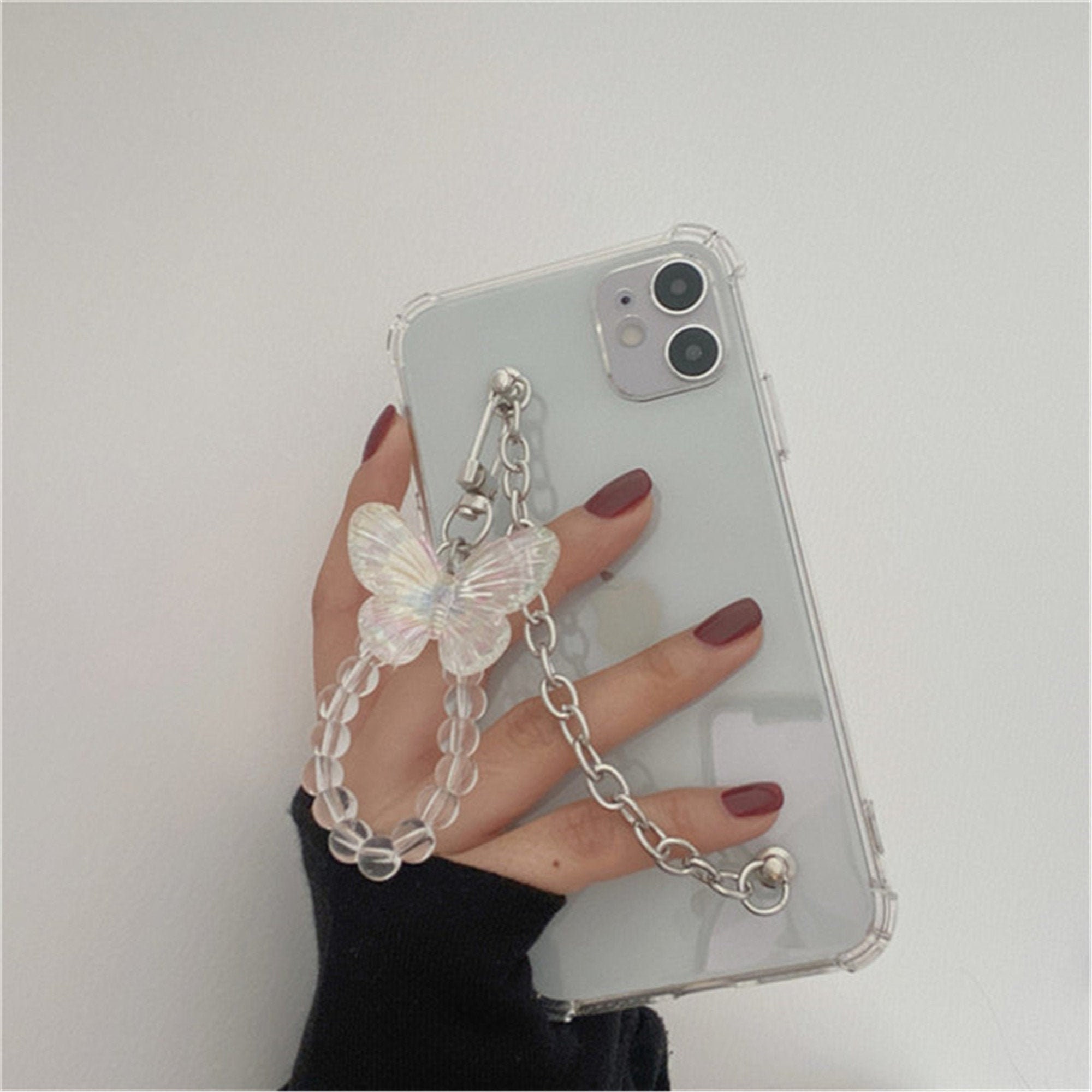 Y2K Metal Chain Phone Case iPhone Case With Butterfly Etsy