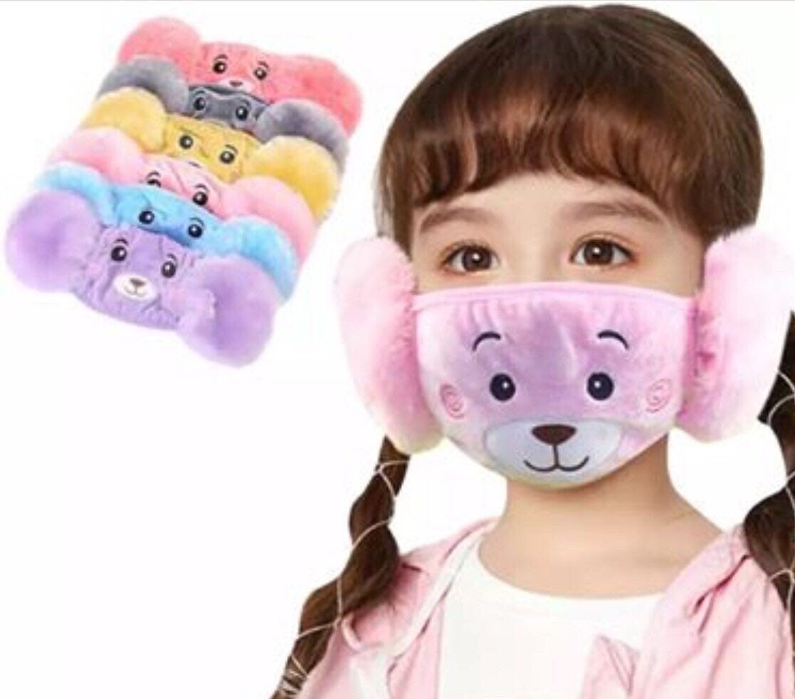 Kids Face Mask with ear muffs attached