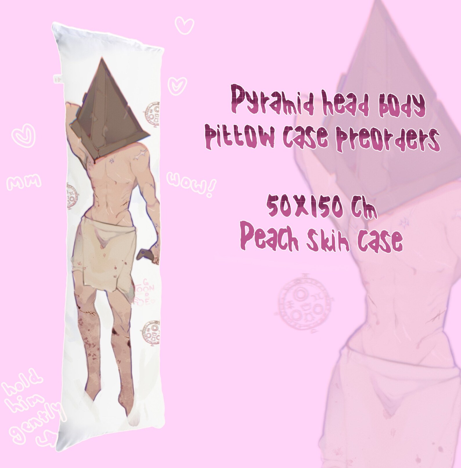 PREORDER pyramid head dakimakura body pillows single sided Etsy