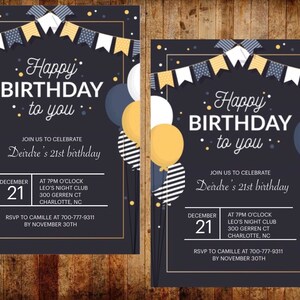 Fun Modern Vibrant Eclectic Birthday/Event Invitation