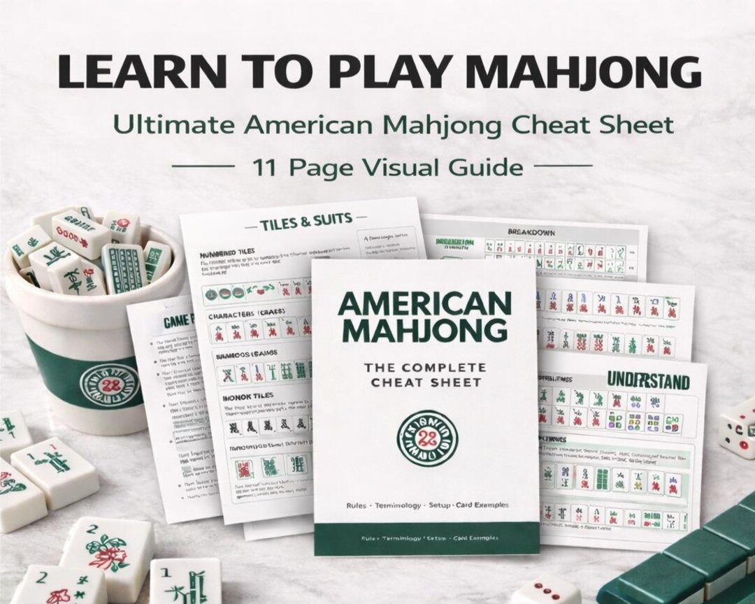 American Mahjong Cheat Sheet | 2025 NMJL Rules Visual Guide (digital ...