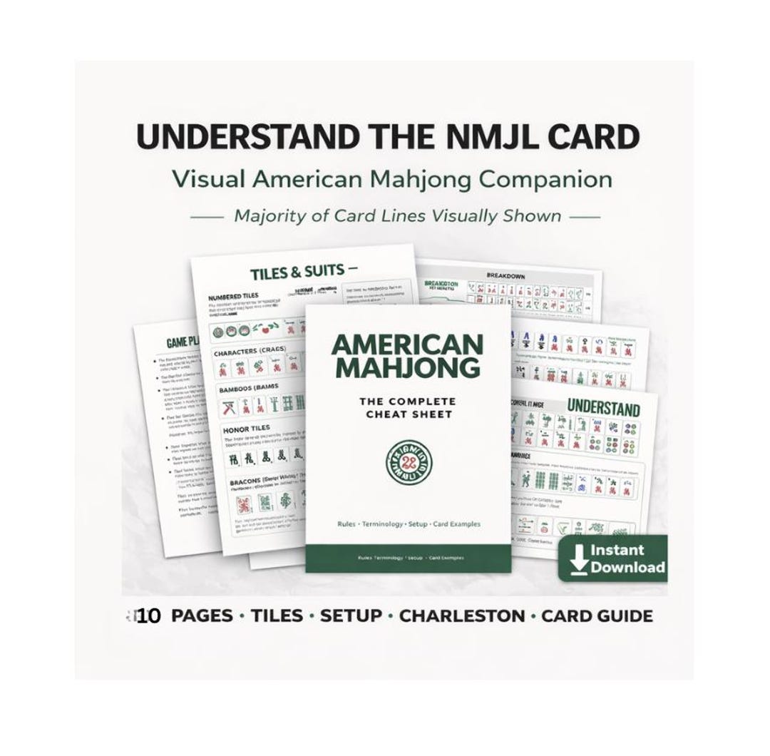 2026 NMJL Mahjong Card Visual Guide Cheat Sheet 101 (digital