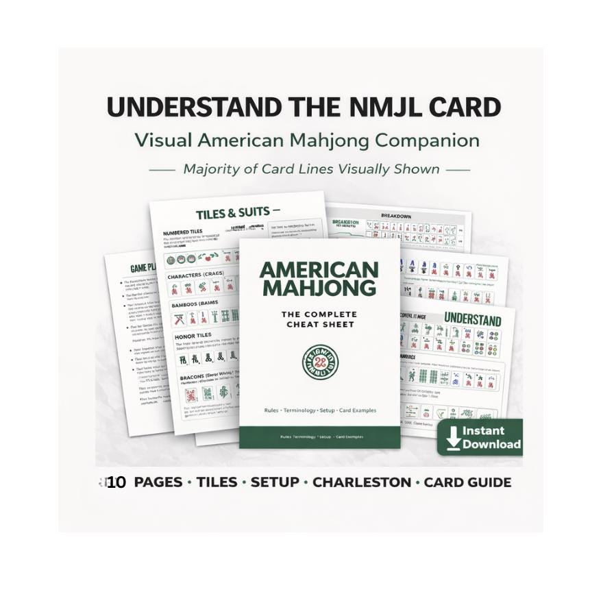 2026 NMJL Mahjong Card Visual Guide Cheat Sheet 101 (digital