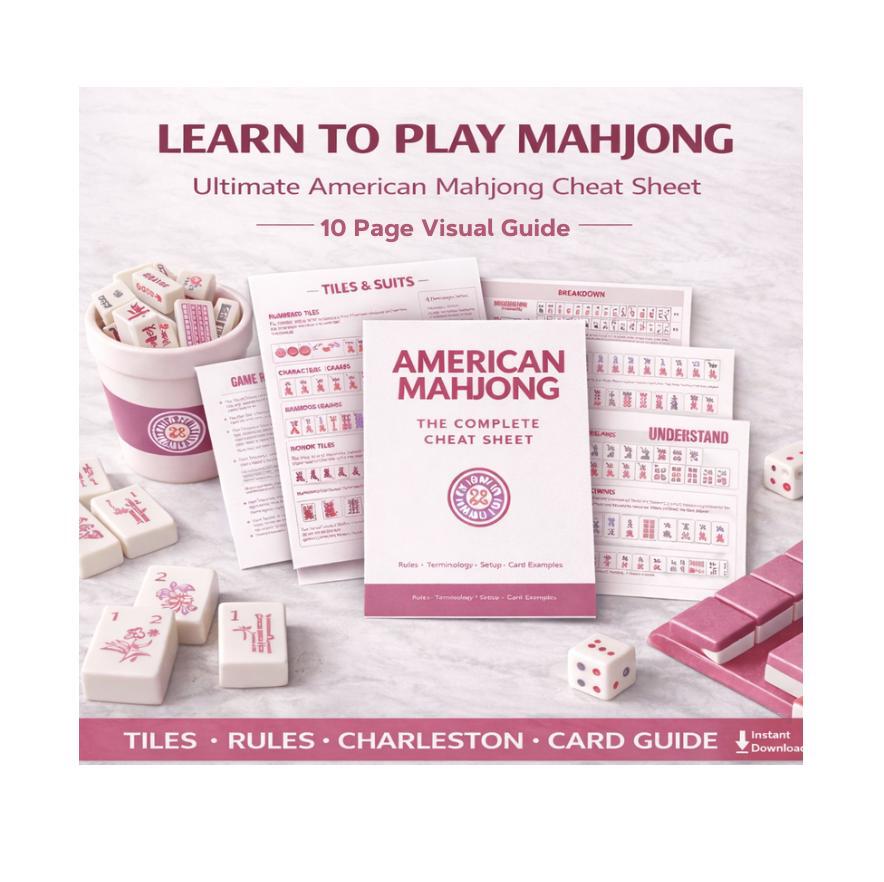 Mahjong Rules.pdf American Mahjong Cheat Sheet | 2026 NMJL Rules Visual Guide (digital ...