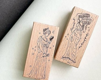 Pion ｜ Goddess of Stationery｜Rubber Stamp Set - 2pcs