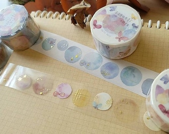 Fairy Maru / Fairy Ball ｜ Bubble World 5 ｜PET Tape - Release Paper with Gold Foil - 3cm