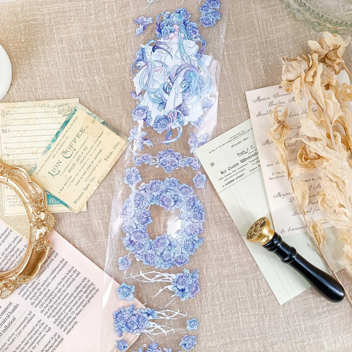 Wood3f blue Flower Fairy 2 PET Tape - Etsy