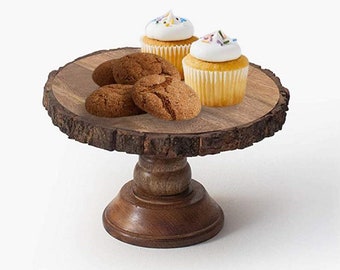 Cake stand | Cupcake stand | Wood cake stand | 8" Wood cake stand - Rustic cake stand - Wooden cake stand - Cup cake stand