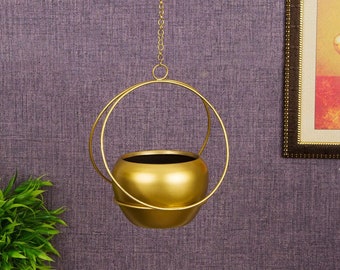 Hanging Planter, Ball Planter, Metal Hanging planter, Metal Planter - hanging indoor planter - Outdoor Planters