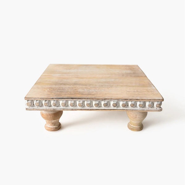 Charming Rustic Vintage Wooden Cake Stand - Handcrafted, Farmhouse Style, Perfect for Desserts & Display
